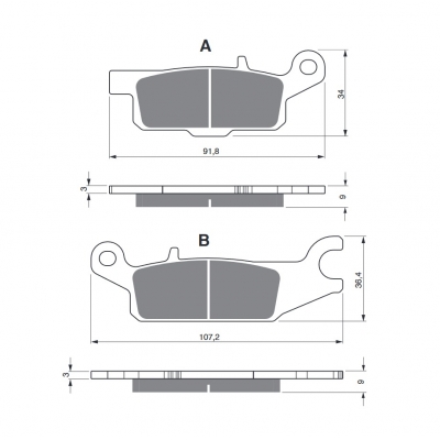 Brzdové obloženie GOLDFREN 255 K1
