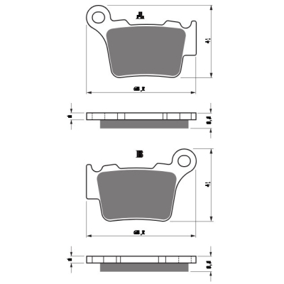 Brzdové obloženie GOLDFREN 416 S33 OFF-ROAD Zadná