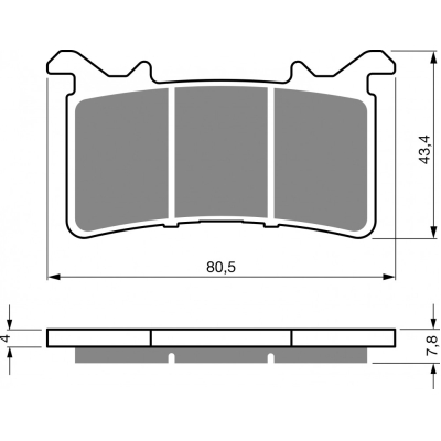 Brzdové obloženie GOLDFREN 415 S33 STREET FRONT