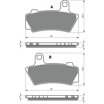 Brzdové obloženie GOLDFREN 443 S33 STREET Zadná