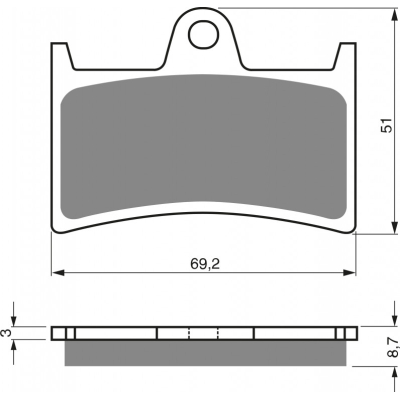 Brzdové obloženie GOLDFREN 070 GPR