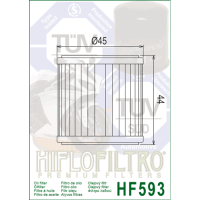 Olejový filter HIFLOFILTRO HF593