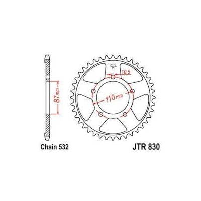 Reťazová rozeta JT JTR 830