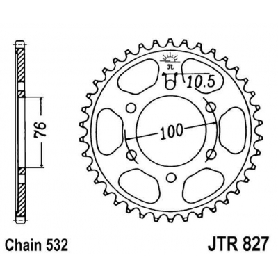 Reťazová rozeta JT JTR 827