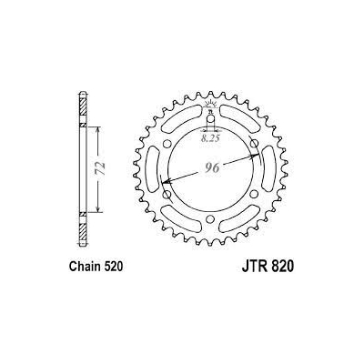Reťazová rozeta JT JTR 820