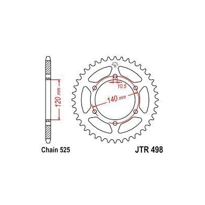 Reťazová rozeta JT JTR 498