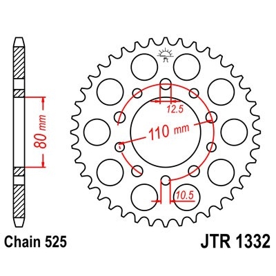 Reťazová rozeta JT JTR 1332-525