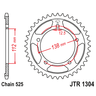 Reťazová rozeta JT JTR 1304-525