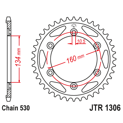 Reťazová rozeta JT JTR 1306-530