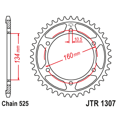 Reťazová rozeta JT JTR 1307-525