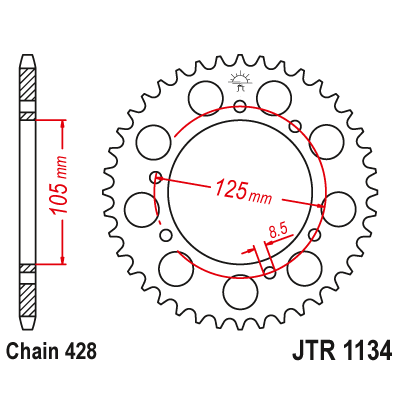 Reťazová rozeta JT JTR 1134-428