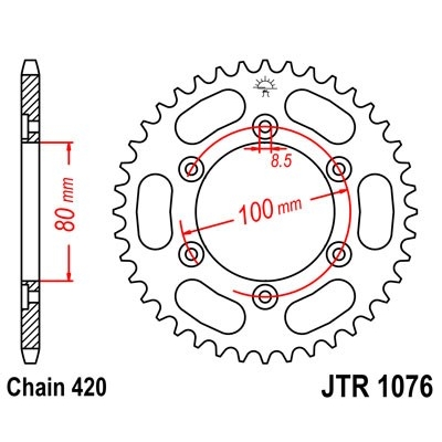 Reťazová rozeta JT JTR 1076