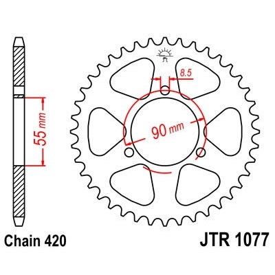 Reťazová rozeta JT JTR 1077-420