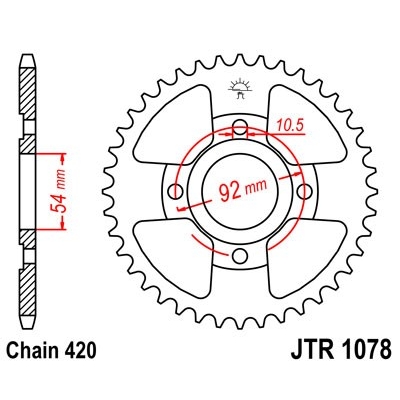 Reťazová rozeta JT JTR 1078-420