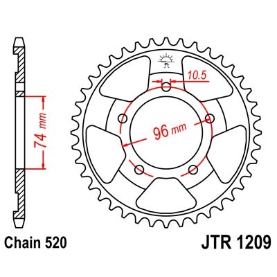 Reťazová rozeta JT JTR 1209-520