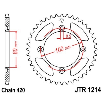 Reťazová rozeta JT JTR 1214-420