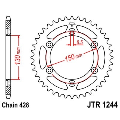 Reťazová rozeta JT JTR 1244-428
