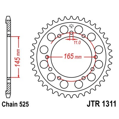 Reťazová rozeta JT JTR 1311-525