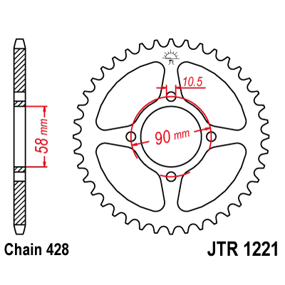 Reťazová rozeta JT JTR 1221-428