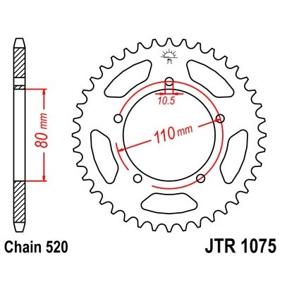 Reťazová rozeta JT JTR 1075-520