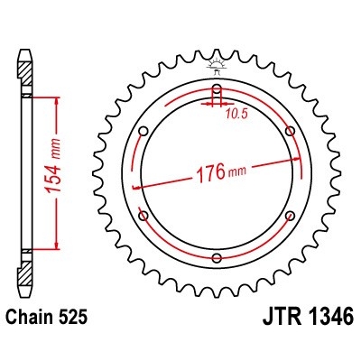 Reťazová rozeta JT JTR 1346-525