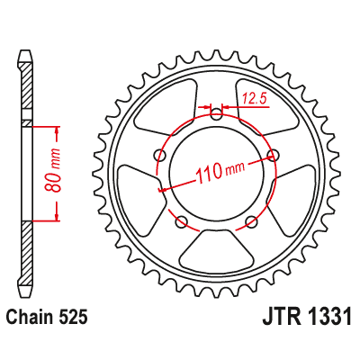 Reťazová rozeta JT JTR 1331-525