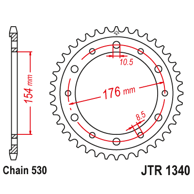 Reťazová rozeta JT JTR 1340-530