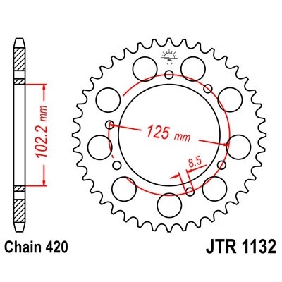 Reťazová rozeta JT JTR 1132-420