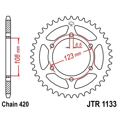 Reťazová rozeta JT JTR 1133-420