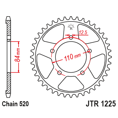 Reťazová rozeta JT JTR 1225-520