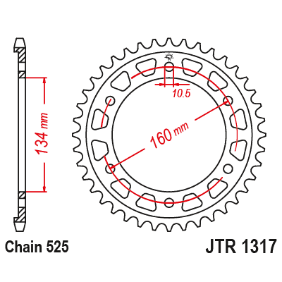 Reťazová rozeta JT JTR 1317-525