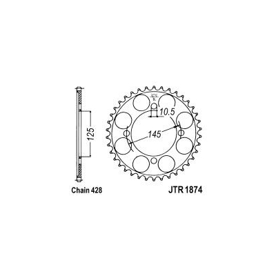 Reťazová rozeta JT JTR 1874