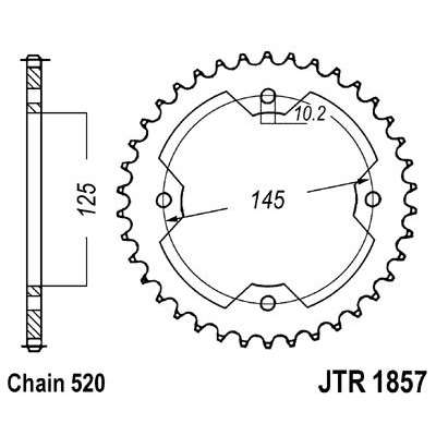 Reťazová rozeta JT JTR 1857