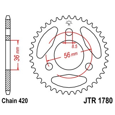 Reťazová rozeta JT JTR 1780