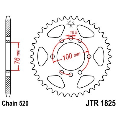 Reťazová rozeta JT JTR 1825
