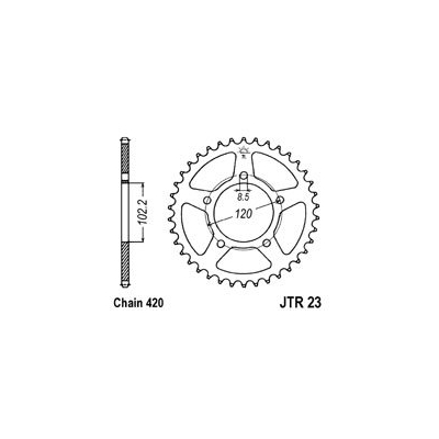 Reťazová rozeta JT JTR 23