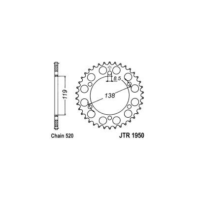Reťazová rozeta JT JTR 1950