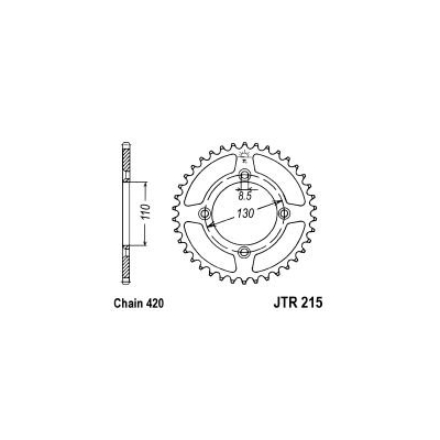 Reťazová rozeta JT JTR 215