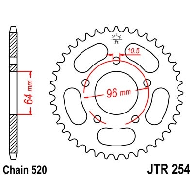 Reťazová rozeta JT JTR 254