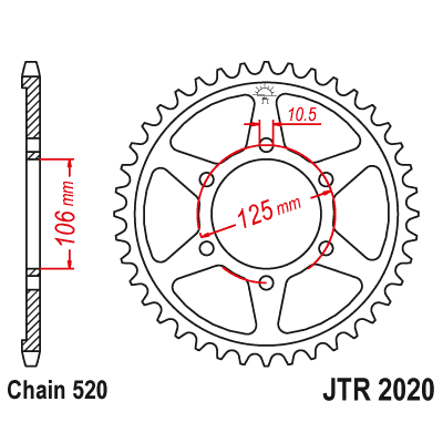 Reťazová rozeta JT JTR 2020