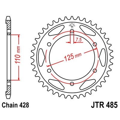 Reťazová rozeta JT JTR 485