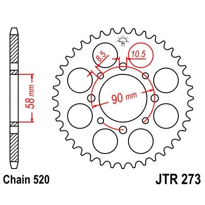 Reťazová rozeta JT JTR 273