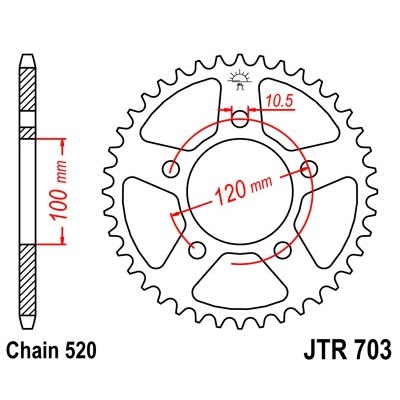 Reťazová rozeta JT JTR 703