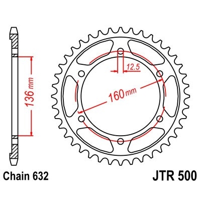 Reťazová rozeta JT JTR 500