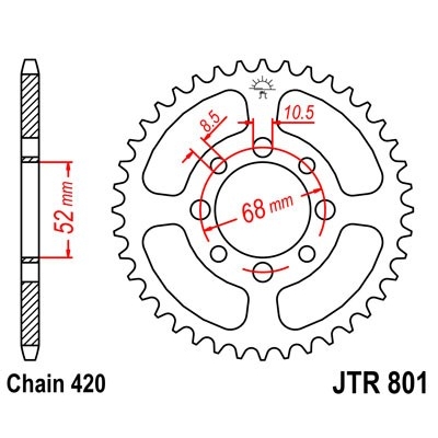 Reťazová rozeta JT JTR 801