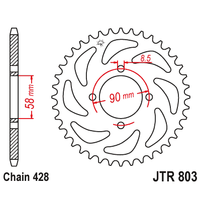 Reťazová rozeta JT JTR 803
