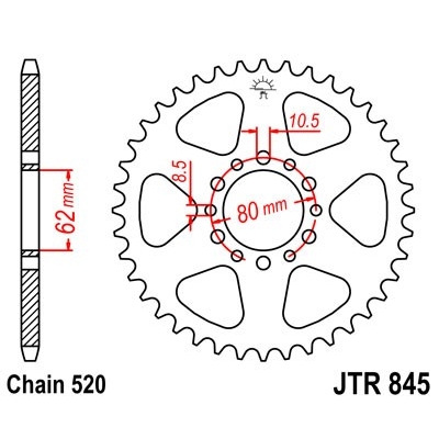 Reťazová rozeta JT JTR 845