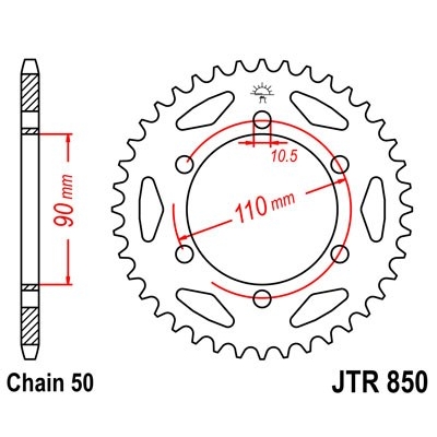 Reťazová rozeta JT JTR 850