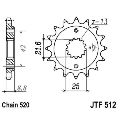 Kolečko JT JTF 512