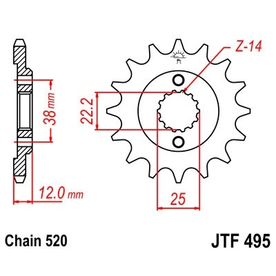 Kolečko JT JTF 495